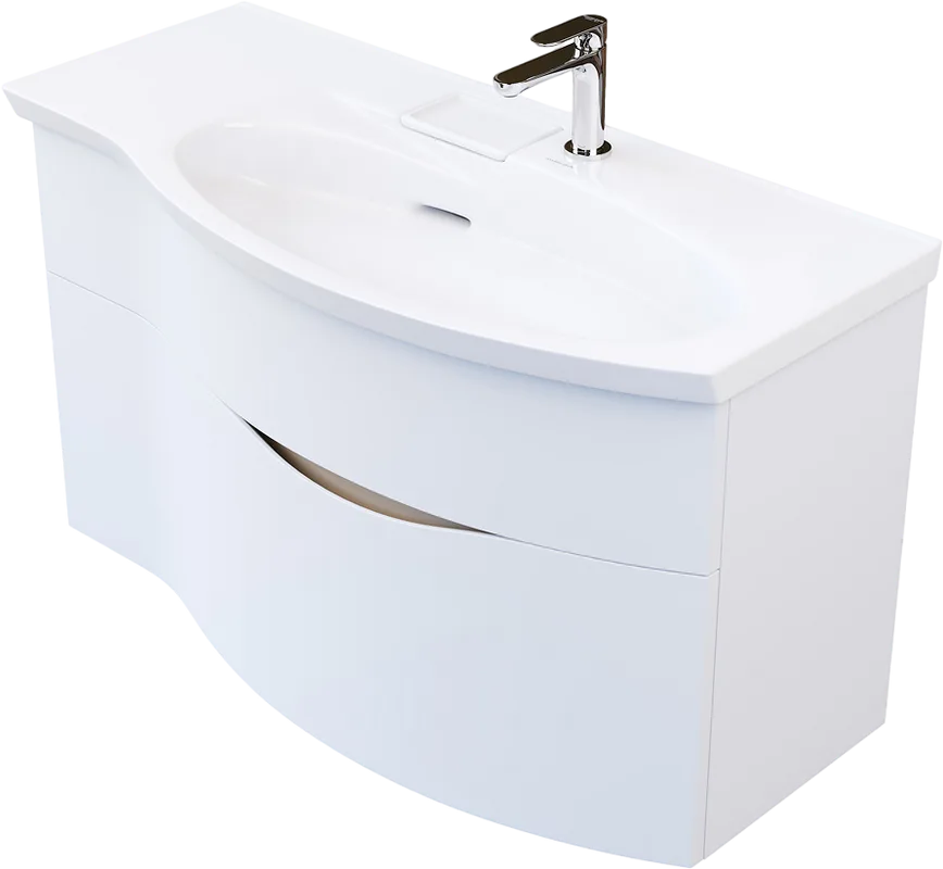 Тумба под раковину без столешницы KERAMA MARAZZI Riva 100, правая подвесная, белая матовая Sancos — официальный сайт