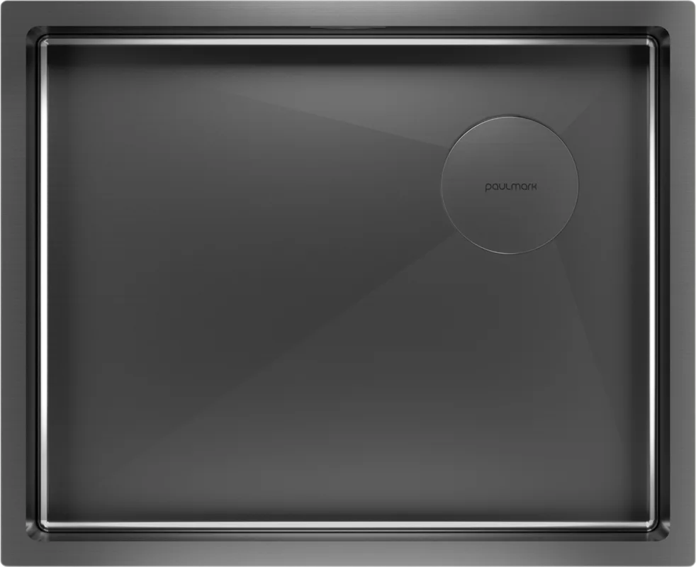 Мойка кухонная Paulmark Next-Skew PM885444-GM вороненая сталь Sancos — официальный сайт