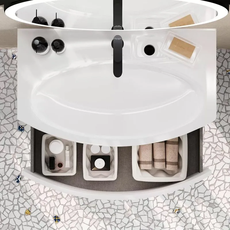 Мебельная раковина KERAMA MARAZZI Riva 80, глянцевая белая Sancos — официальный сайт