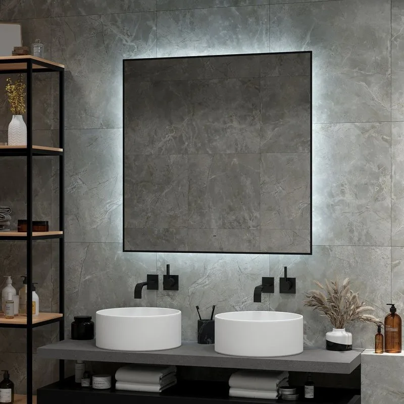 Зеркало Art&Max Sorrento 100х100 с LED-подсветкой, 6000К Sancos — официальный сайт