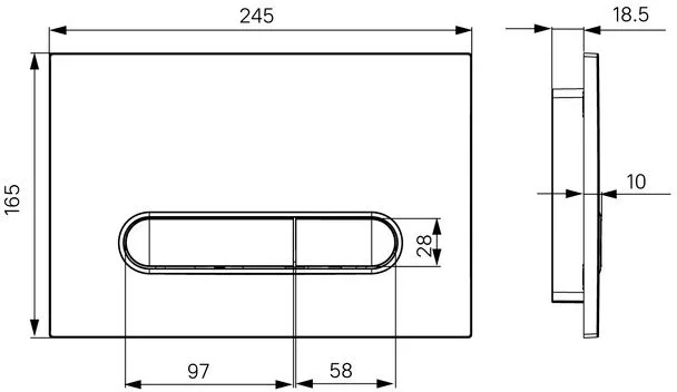 Кнопка смыва IDDIS Unifix UNI01WBi77 001, белая/черный Sancos — официальный сайт