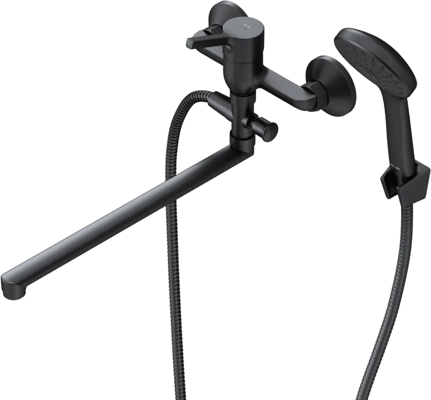 Смеситель с длинным изливом для ванны AM.PM X-Joy S F85B90122, черный Sancos — официальный сайт