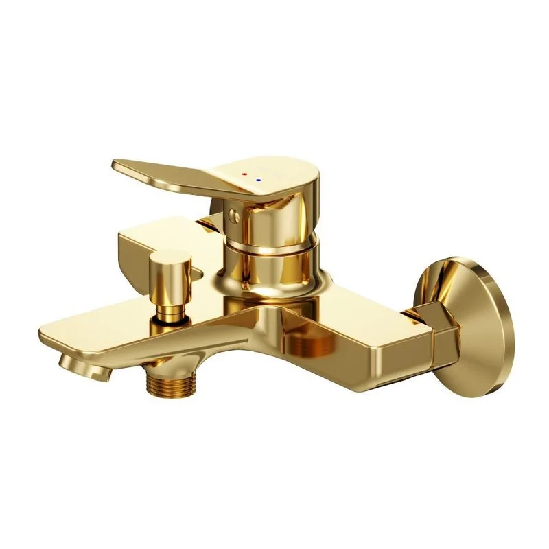 Смеситель для ванны с душем AM.PM X-Joy F85A10099, золото Sancos — официальный сайт