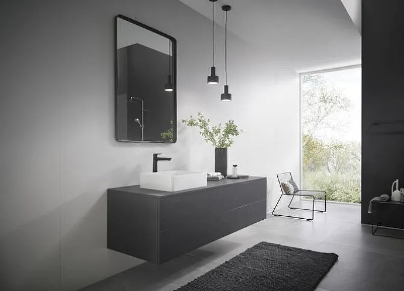 Смеситель для раковины Hansgrohe Talis E 240 71716670 с донным клапаном, матовый черный Sancos — официальный сайт