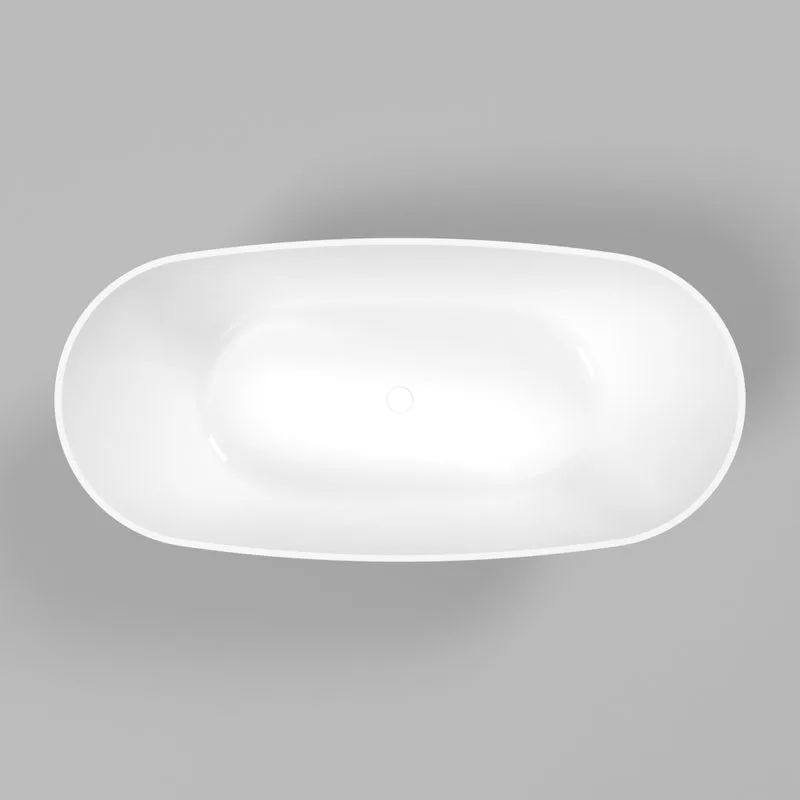 Ванна из искусственного камня WHITECROSS Onyx D 160x75 см, отдельностоящая, белая, овальная, с донны Sancos — официальный сайт