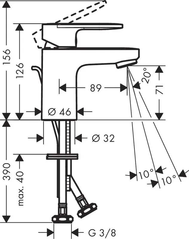 Смеситель для раковины Hansgrohe Vernis Blend 71557000 хром Sancos — официальный сайт