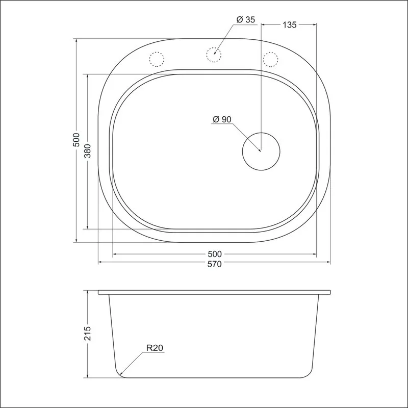Мойка кухонная Emar Quartz EMQ-1570.C Агат Sancos — официальный сайт