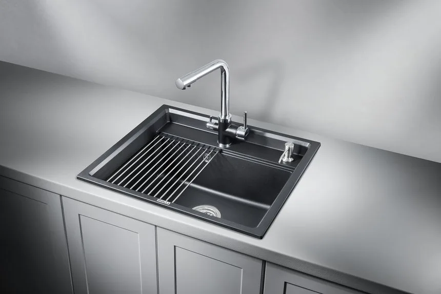 Мойка кухонная Granula Kitchen Space 6003, шварц Sancos — официальный сайт