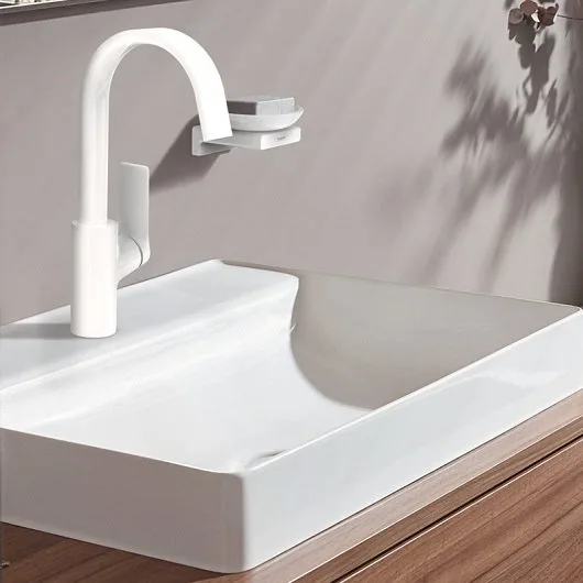 Смеситель для раковины Hansgrohe Vivenis 210 75030700 матовый белый Sancos — официальный сайт