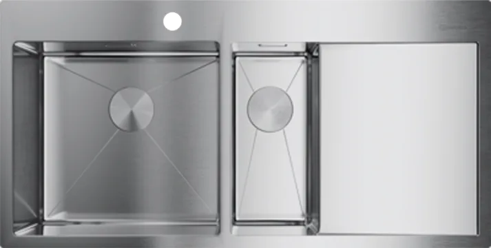 Мойка кухонная Omoikiri Akisame 100-2-IN-L нержавеющая сталь Sancos — официальный сайт