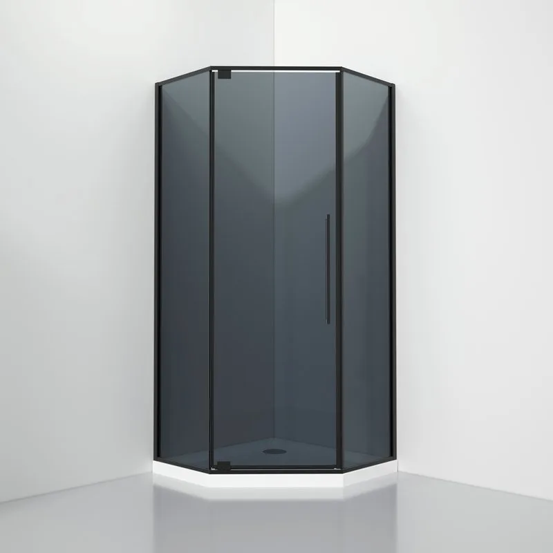Душевой уголок Black&White Stellar Wind S815 BG 100х100, профиль черный, стекло тонированное Sancos — официальный сайт
