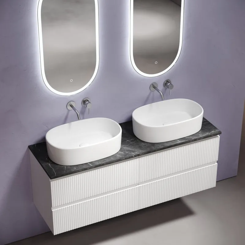 Тумба с раковиной Sancos Snob T 140 bianco, столешница черный мрамор TT140A1, раковина CN6075 Sancos — официальный сайт