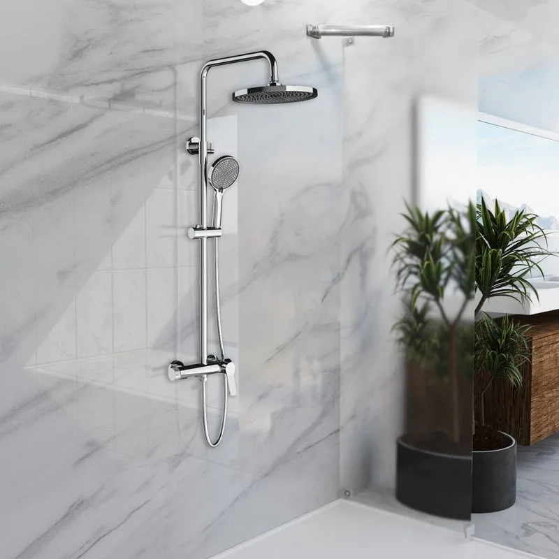 Душевая стойка Vincea Arco VSFS-4AR1CH, с изливом, хром Sancos — официальный сайт