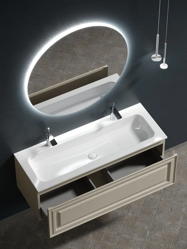 Тумба с раковиной Sancos Very 120 beige soft, раковина CN7016 Sancos — официальный сайт