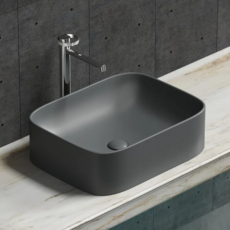 Накладная раковина Ceramicanova Element CN6052MDH темный антрацит матовая Sancos — официальный сайт
