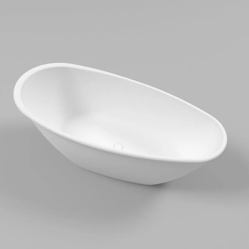 Ванна из искусственного камня WHITECROSS Spinel B 155x75 см, отдельностоящая, матовая белая, овальна Sancos — официальный сайт