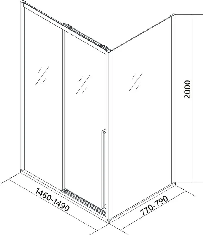 Душевой уголок Veconi Premium Trento PTC-SP-30CH 150x80, профиль хром, стекло прозрачное Sancos — официальный сайт