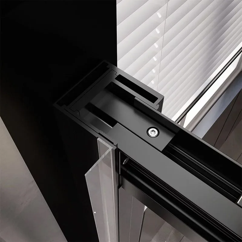 Дверь для душевого уголка Veconi Premium Trento PTD-30B 150 см, профиль черный матовый, стекло прозр Sancos — официальный сайт
