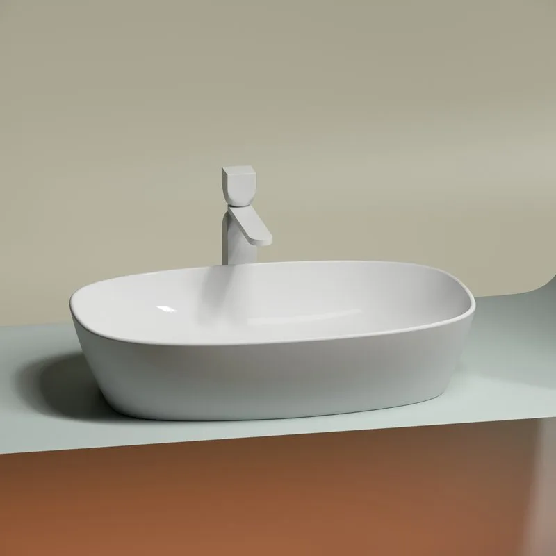 Накладная раковина Ceramicanova Element CN6049 белая глянцевая Sancos — официальный сайт