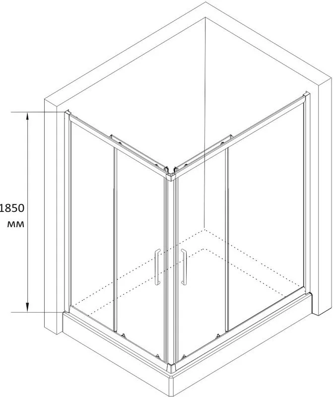 Душевой уголок RGW Classic CL-44-B (885-900)x(985-1000)x1850, профиль черный Sancos — официальный сайт