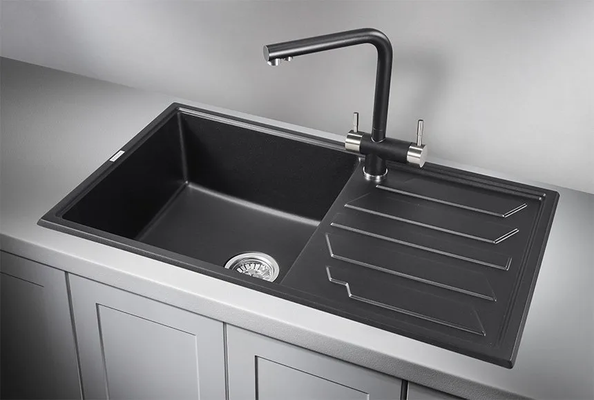Мойка кухонная Granula 8601, шварц Sancos — официальный сайт