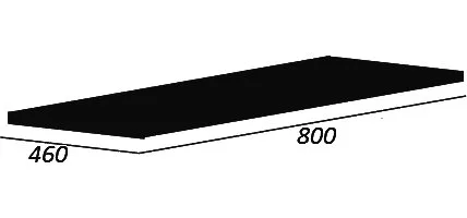 Столешница в ванную под раковину Cezares Cadro 80 nero magma Sancos — официальный сайт