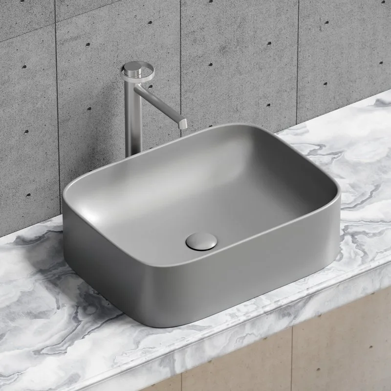 Накладная раковина Ceramicanova Element CN6052MH антрацит матовая Sancos — официальный сайт