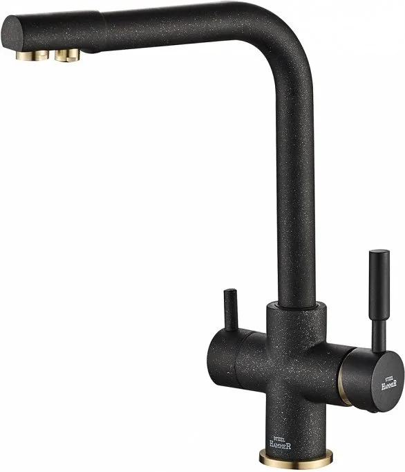 Смеситель для кухни Steel Hammer SH 552 BLACK BR Sancos — официальный сайт