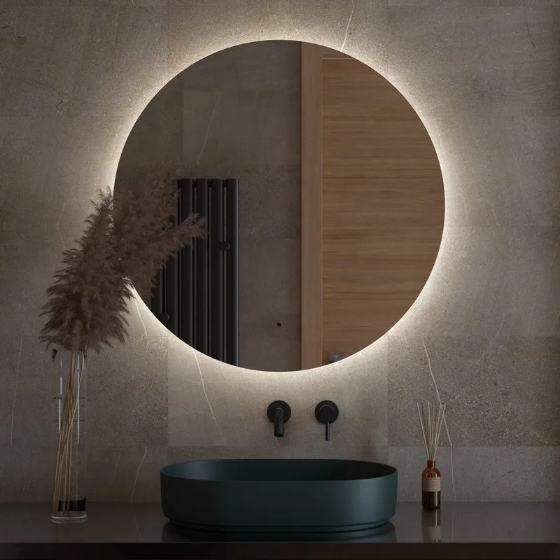 Зеркало круглое Defesto Opti DF 2846R 90 с LED-подсветкой, 4500К, инфракрасный выключатель
