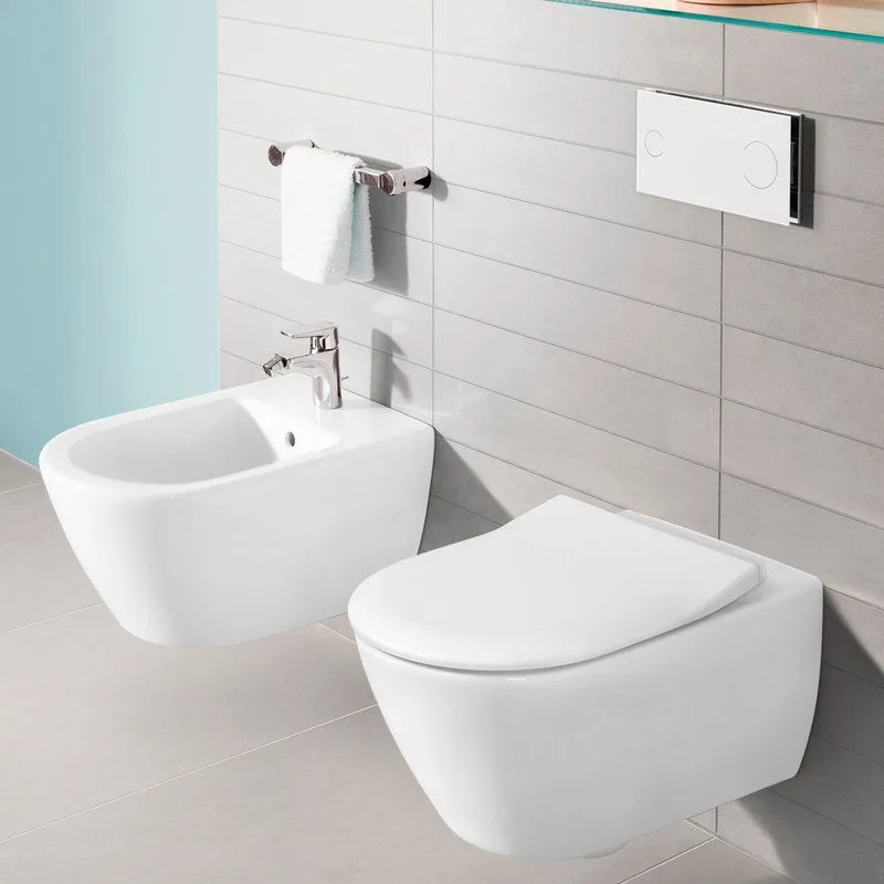 Унитаз подвесной Villeroy & Boch Subway 2.0 5614R2R1 CeramicPlus, глянцевый белый Sancos — официальный сайт
