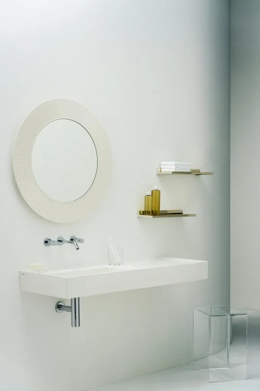 Зеркало круглое Laufen Kartell by Laufen 80 белое Sancos — официальный сайт