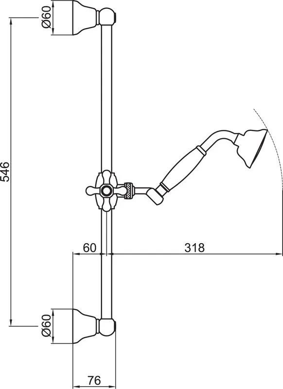 Душевой гарнитур Webert Comfort AC0384010, золото Sancos — официальный сайт