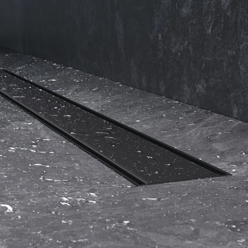 Душевой трап (лоток) AM.PM PrimeFlow Tile 80 см, черный матовый Sancos — официальный сайт