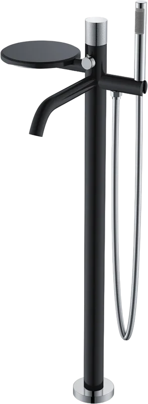 Напольный смеситель для ванны с душем Boheme Stick 129-BCR.2, black touch chrome Sancos — официальный сайт
