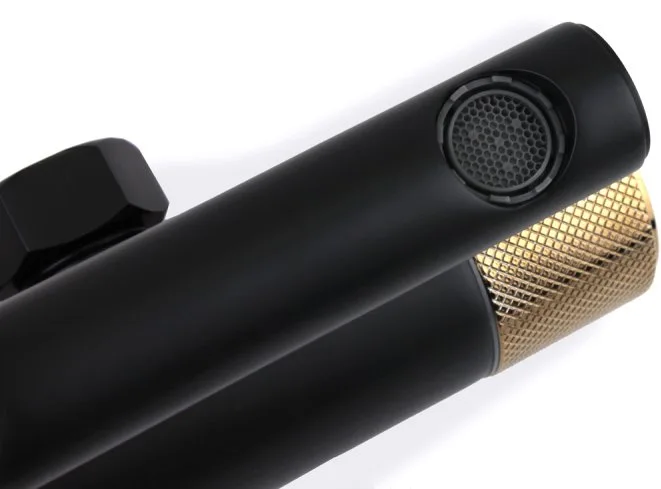 Душевая стойка Bronze de Luxe Avantgarde 2039RGB, черная, розовое золото Sancos — официальный сайт