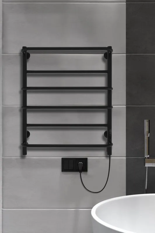 Полотенцесушитель электрический Indigo Europe Lux LELLE60-50BRRt черный муар Sancos — официальный сайт