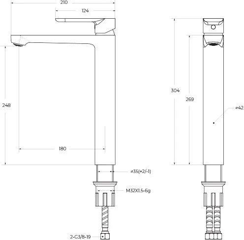 Смеситель Cezares Stylus STYLUS-LC-BORO-W0 брашированное золото Sancos — официальный сайт