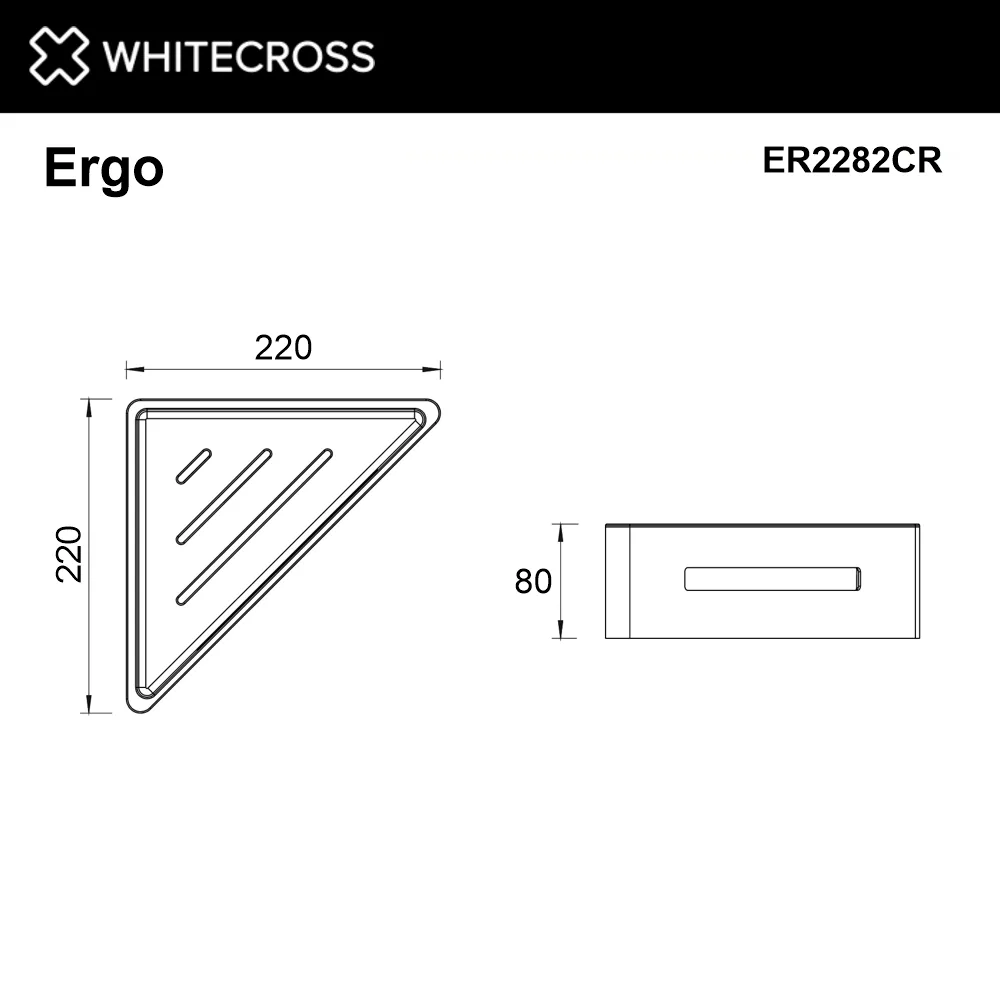 Полка WHITECROSS Ergo ER2282CR, хром Sancos — официальный сайт