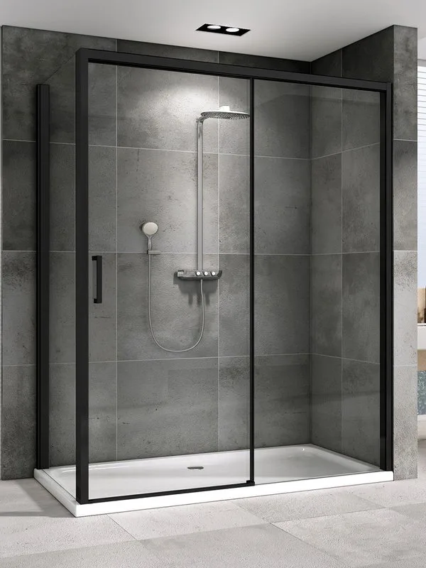 Душевой уголок Abber Komfort AG93120B-S92B 120х90 см, профиль черный, стекло прозрачное Sancos — официальный сайт