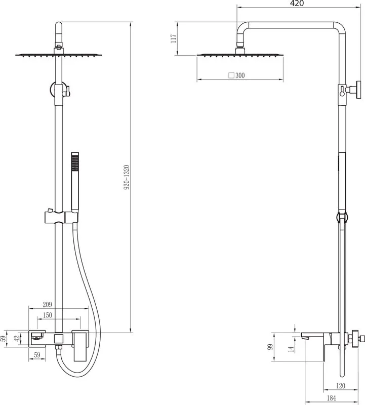 Душевая стойка Boheme Qubic 478-MW, matt white Sancos — официальный сайт