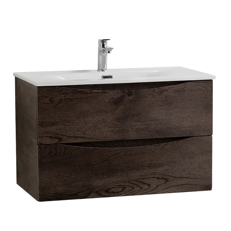 Тумба под раковину без столешницы BelBagno Marino-cer-n 90 подвесная, rovere nature grigio Sancos — официальный сайт