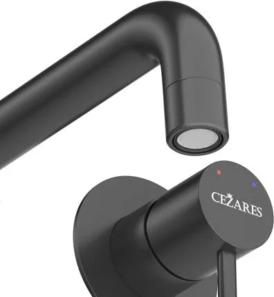 Смеситель для раковины Cezares Relax RELAX-BLI2-1 С ВНУТРЕННЕЙ ЧАСТЬЮ, матовый черный Sancos — официальный сайт