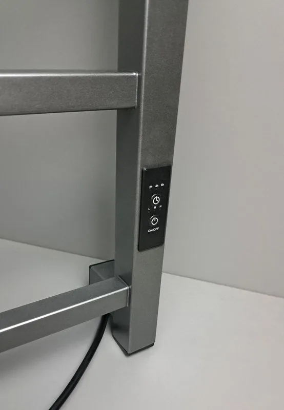 Полотенцесушитель электрический Indigo Forma LEF80-50GFMRt с полкой, graphite metallic Sancos — официальный сайт