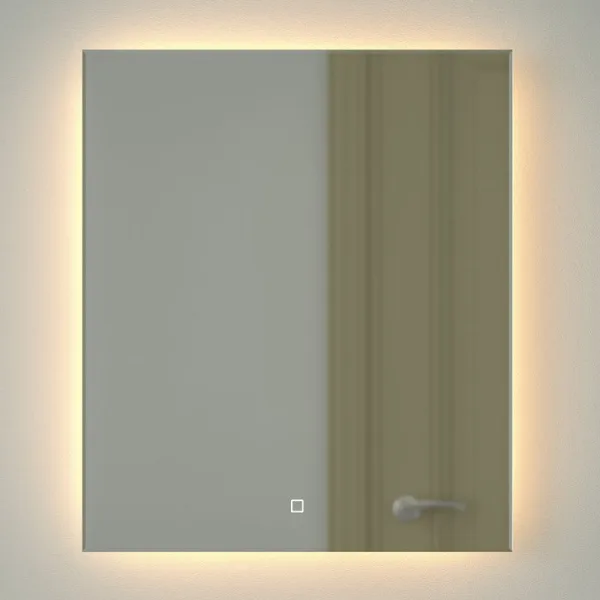 Зеркало Defesto Glow DF 2516S 60х70 с LED-подсветкой, 3000 K, сенсорный выключатель