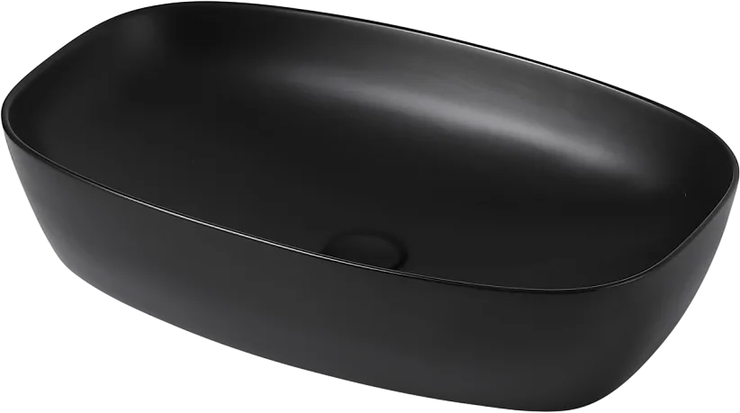 Накладная раковина Abber Rechteck AC2206MB матовая черная Sancos — официальный сайт