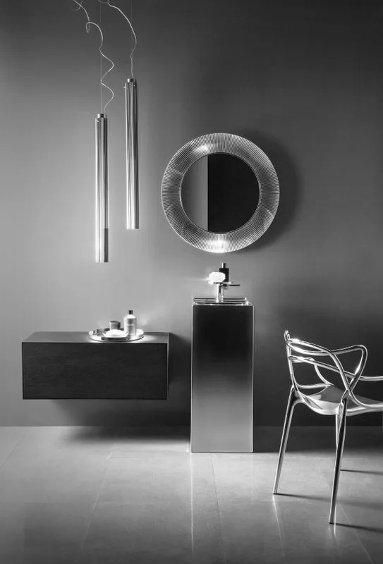 Зеркало круглое Laufen Kartell by Laufen 80 хром Sancos — официальный сайт