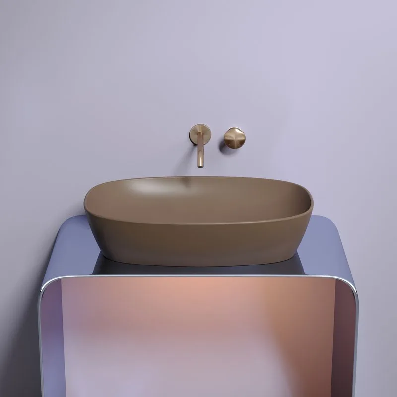 Накладная раковина Ceramicanova Element CN6049MDB темно-коричневая матовая Sancos — официальный сайт