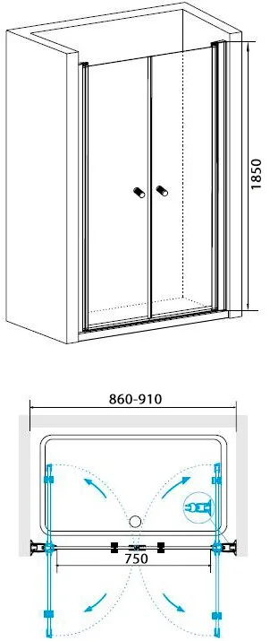 Душевой уголок RGW Passage PA-04+70 см (86-91)x70x185 профиль хром, стекло прозрачное Sancos — официальный сайт