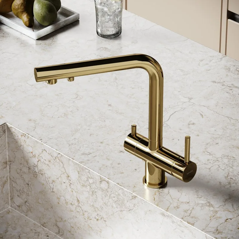 Смеситель для кухни Sancos Foster SC4014ZG под фильтр, полированное золото Sancos — официальный сайт