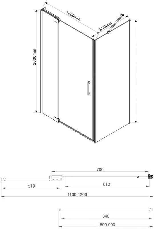 Душевой уголок Vincea Extra VSR-1E111290CL 120x90 см, профиль хром, стекло прозрачное Sancos — официальный сайт